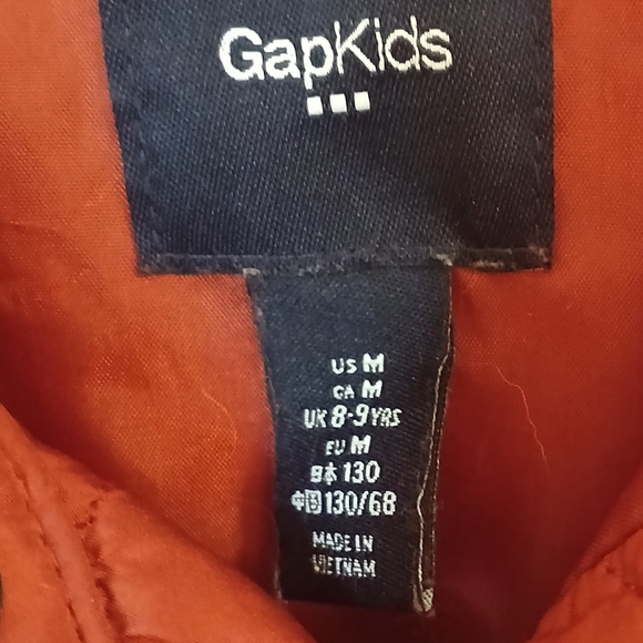 Gap Kids Dark Orange Quilted Jacket Size M - Picture 3 of 9